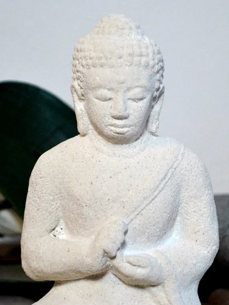 Artikelbild 3 des Artikels “Buddha-Figur, sitzend, indisch, 13 cm, creme “