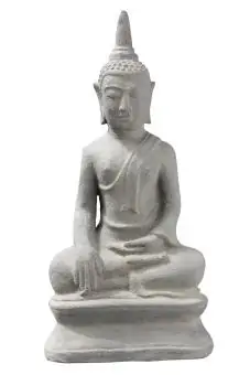 Artikelbild 3 des Artikels “Sitzender Buddha, thailändisch, 30cm hoch, aus gegossenem Lavagestein, handgefertigt & gefärbt “