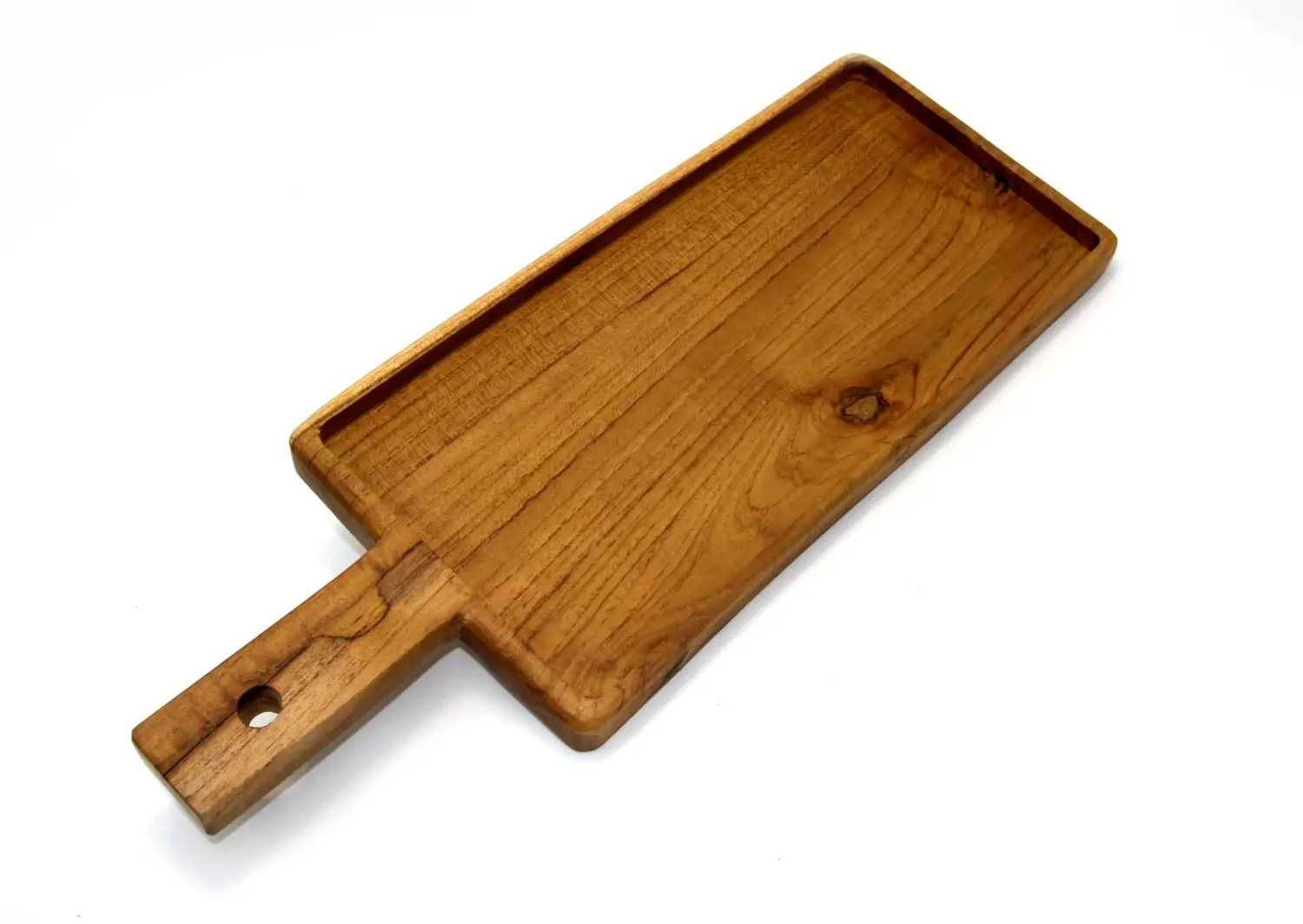 Artikelbild 3 des Artikels “Holztablett, aus Teakholz, 40 x 15 x 2 cm “