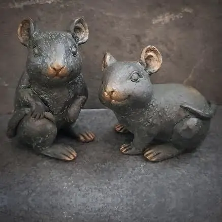 Product image 3 of the product “Mice, set of 2, bronze optics, 7 cm L ”