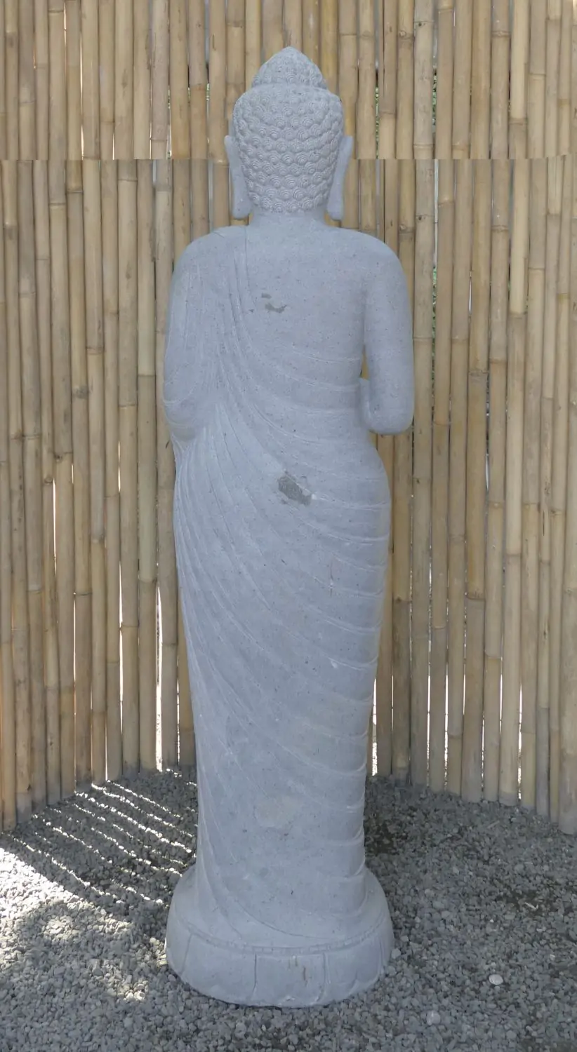Artikelbild 3 des Artikels “Stehender Buddha mit Lotusblume, ca. 182 cm hoch “