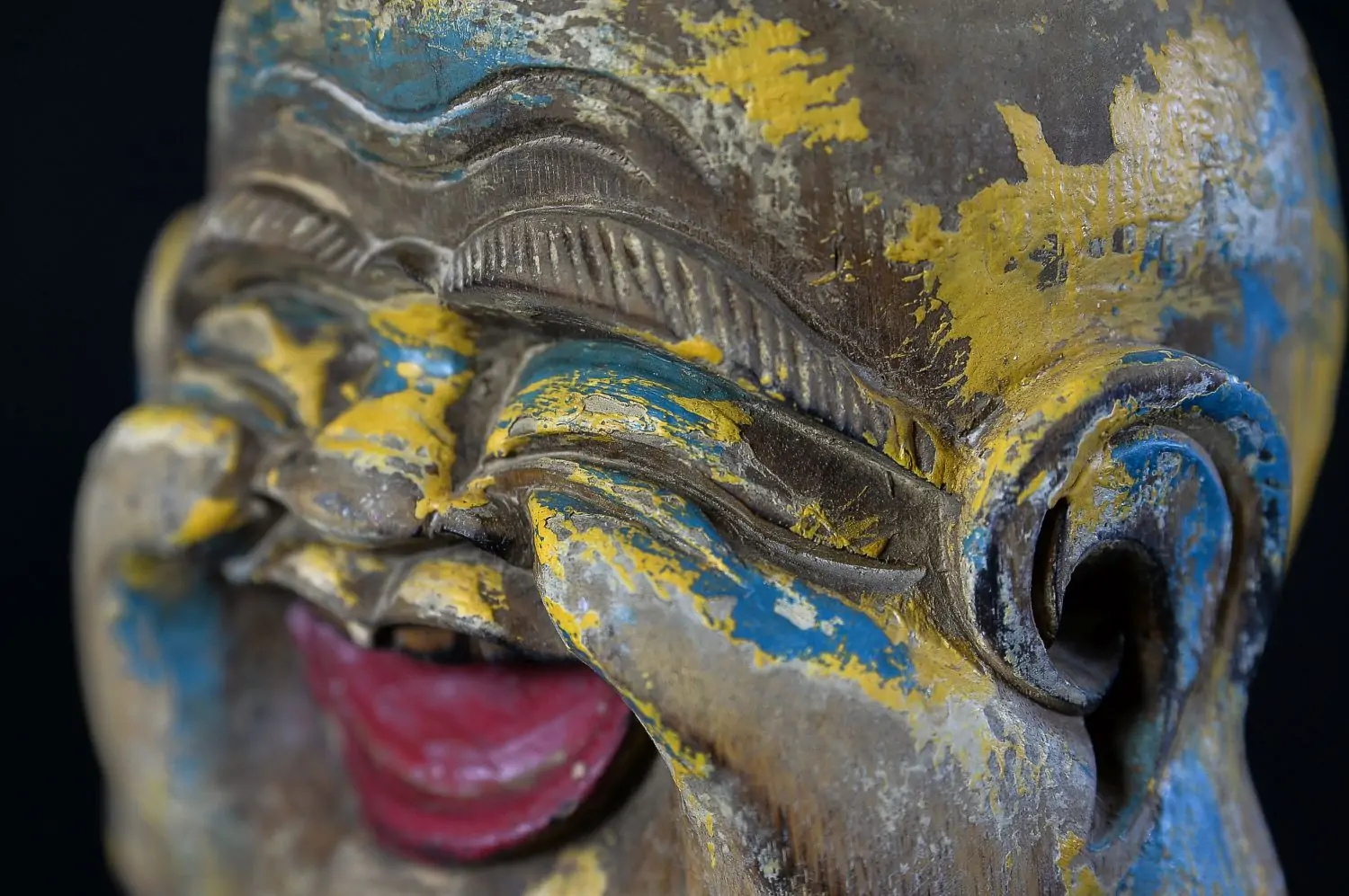 Artikelbild 4 des Artikels “Lachender Buddha-Kopf aus Holz, 20 cm “