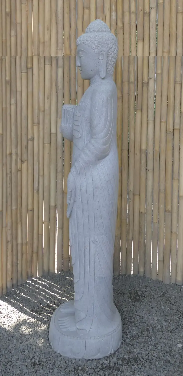 Artikelbild 4 des Artikels “Stehender Buddha mit Lotusblume, ca. 182 cm hoch “