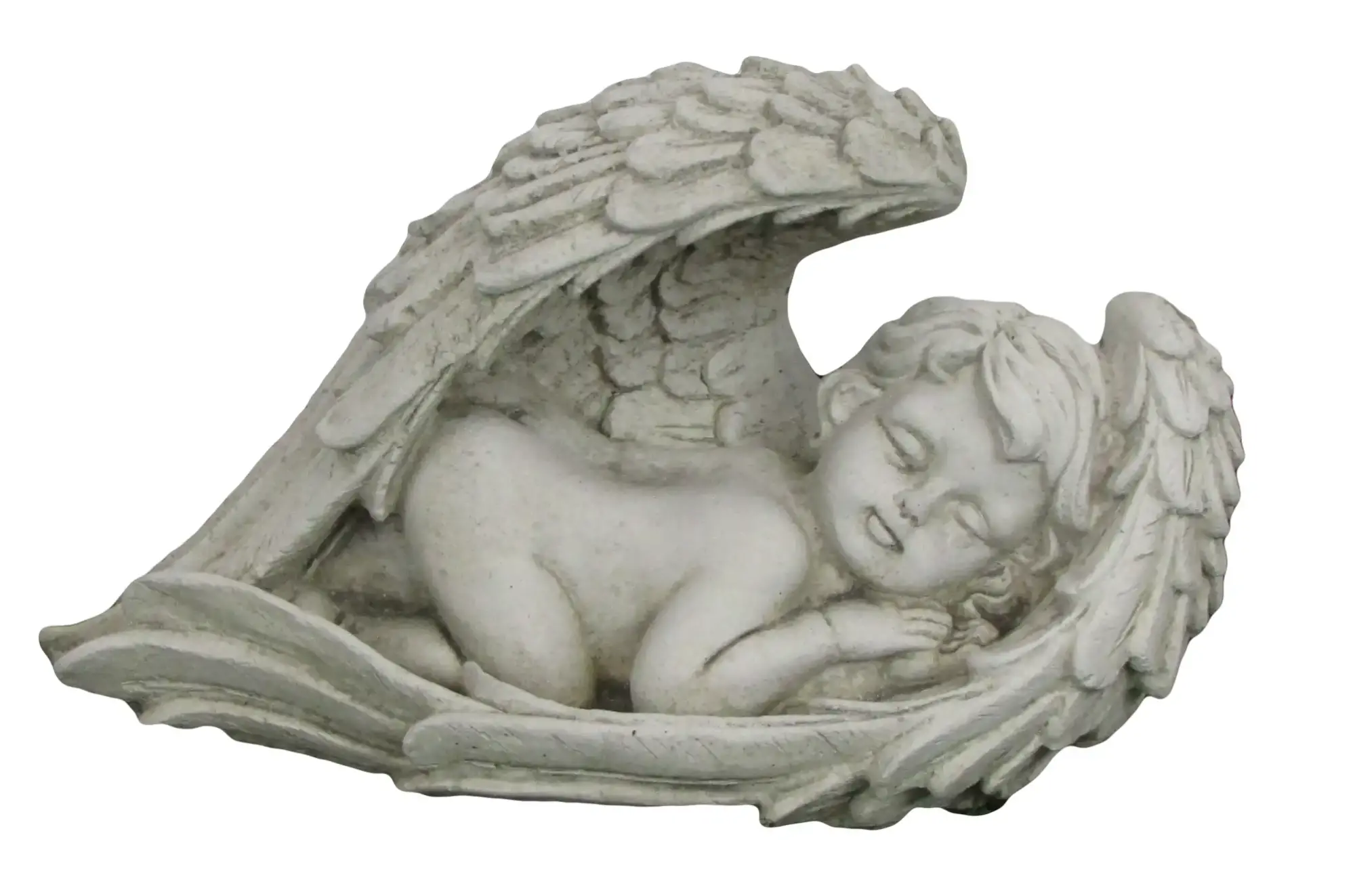Artikelbild 4 des Artikels “Schlafender Engel im Flügel, Gartenfigur, 25 cm “