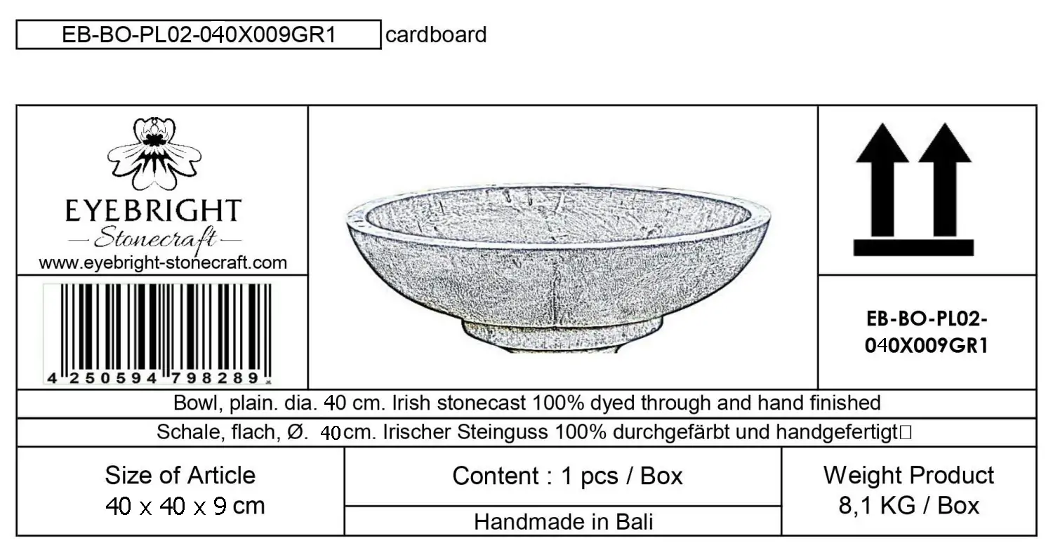 Product image 5 of the product “Palembang - Bowl, plain, Ø 40 cm | cast stone ”