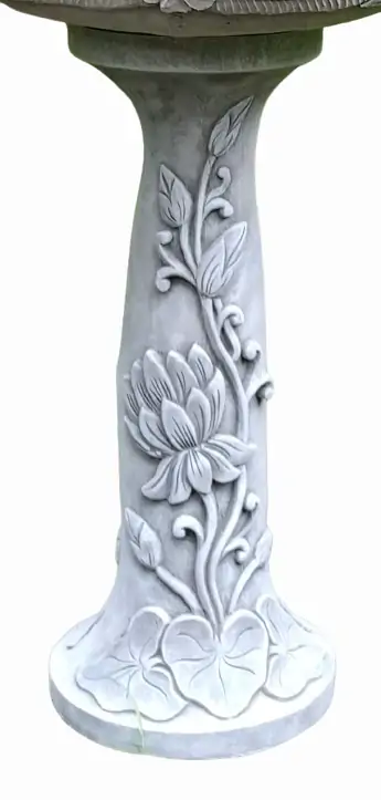 Product image 5 of the product “Rinjani - pedestal, tapered, with lotus motif, Ø 30cm, 71cm H | cast stone ”