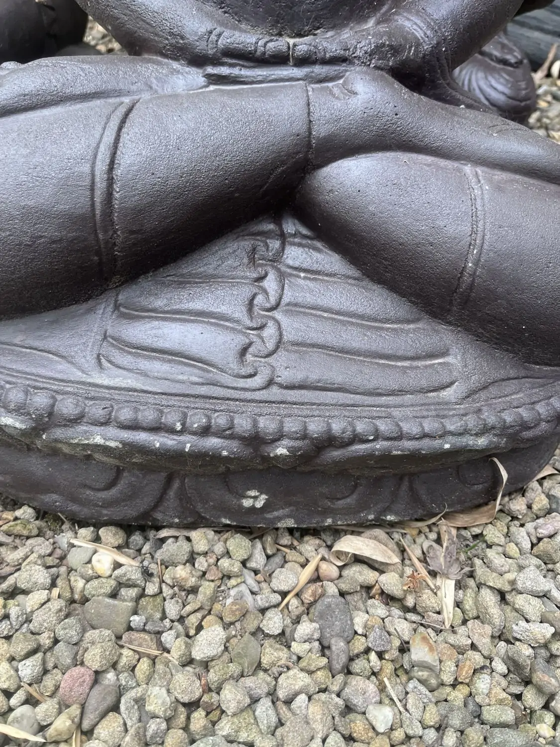 Product image 5 of the product “Sitting buddha, India, 60 cm height, cast stone, handcrafted & coloured ”