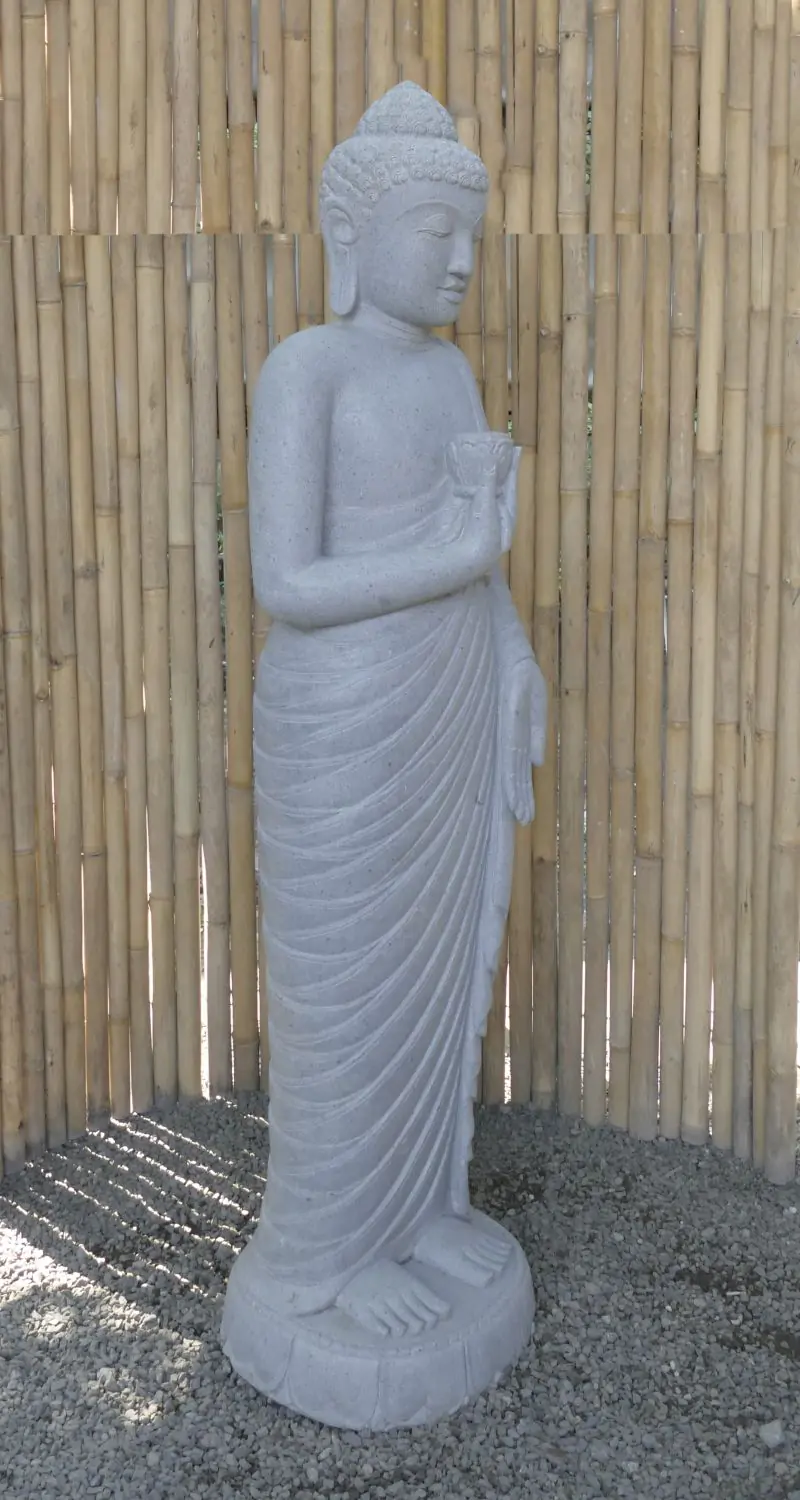 Artikelbild 5 des Artikels “Stehender Buddha mit Lotusblume, ca. 182 cm hoch “