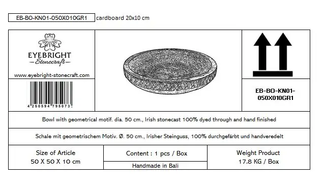 Artikelbild 6 des Artikels “Semarang - Schale mit geometrischem Motiv,  Ø 50 cm | Steinguss “