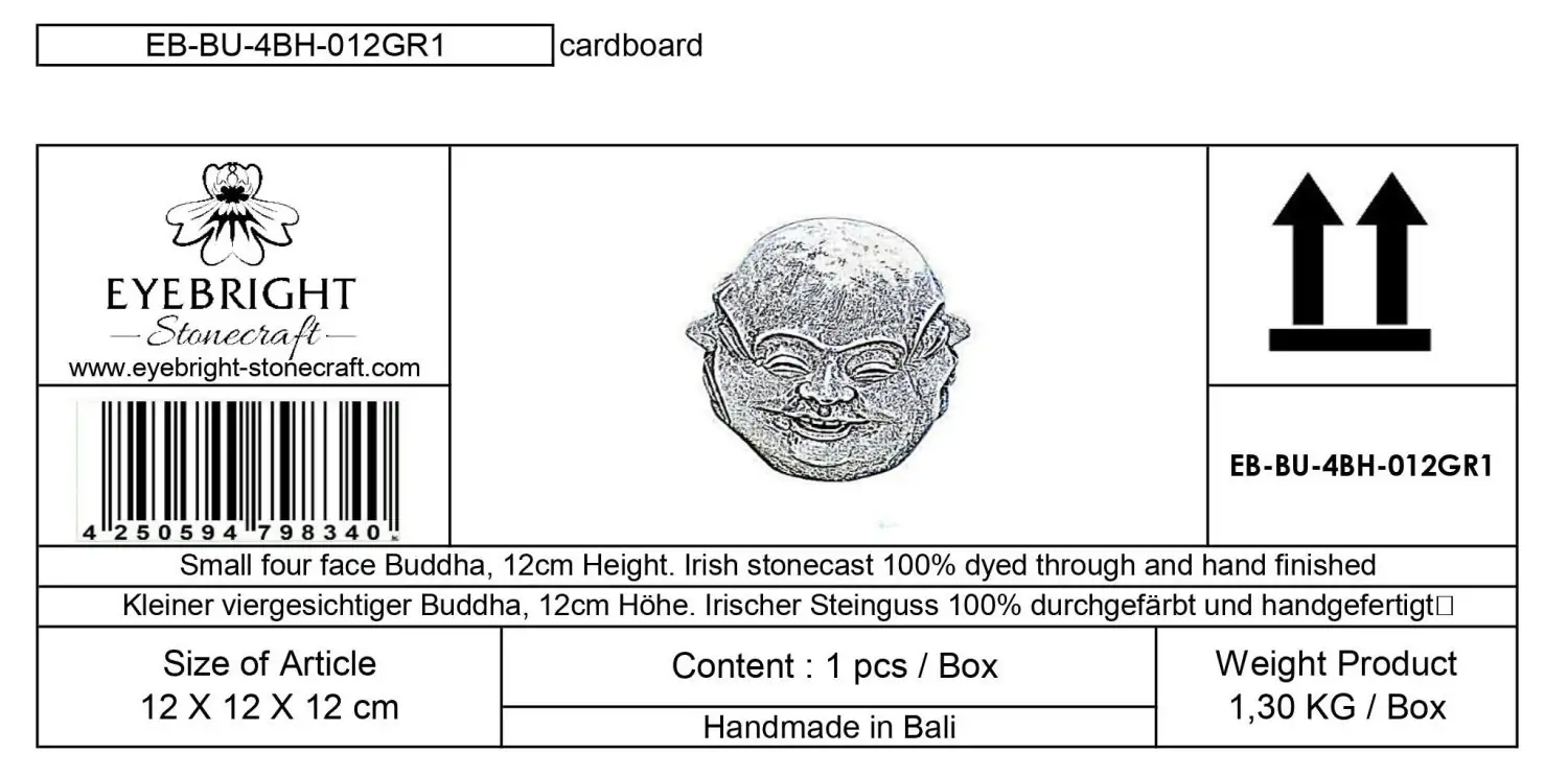 Artikelbild 6 des Artikels “Si Mian Fo - Kleiner viergesichtiger Buddha, 12cm H | Steinguss “