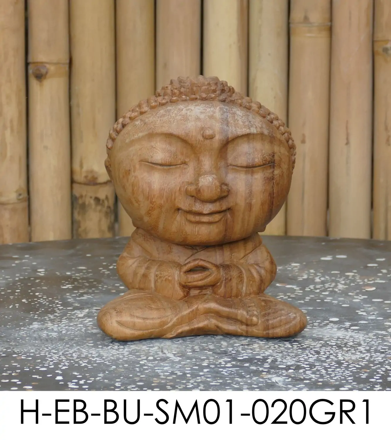 Artikelbild 6 des Artikels “Nima - Sitzender Mönch mit großem Kopf, 20 cm H | Steinguss “