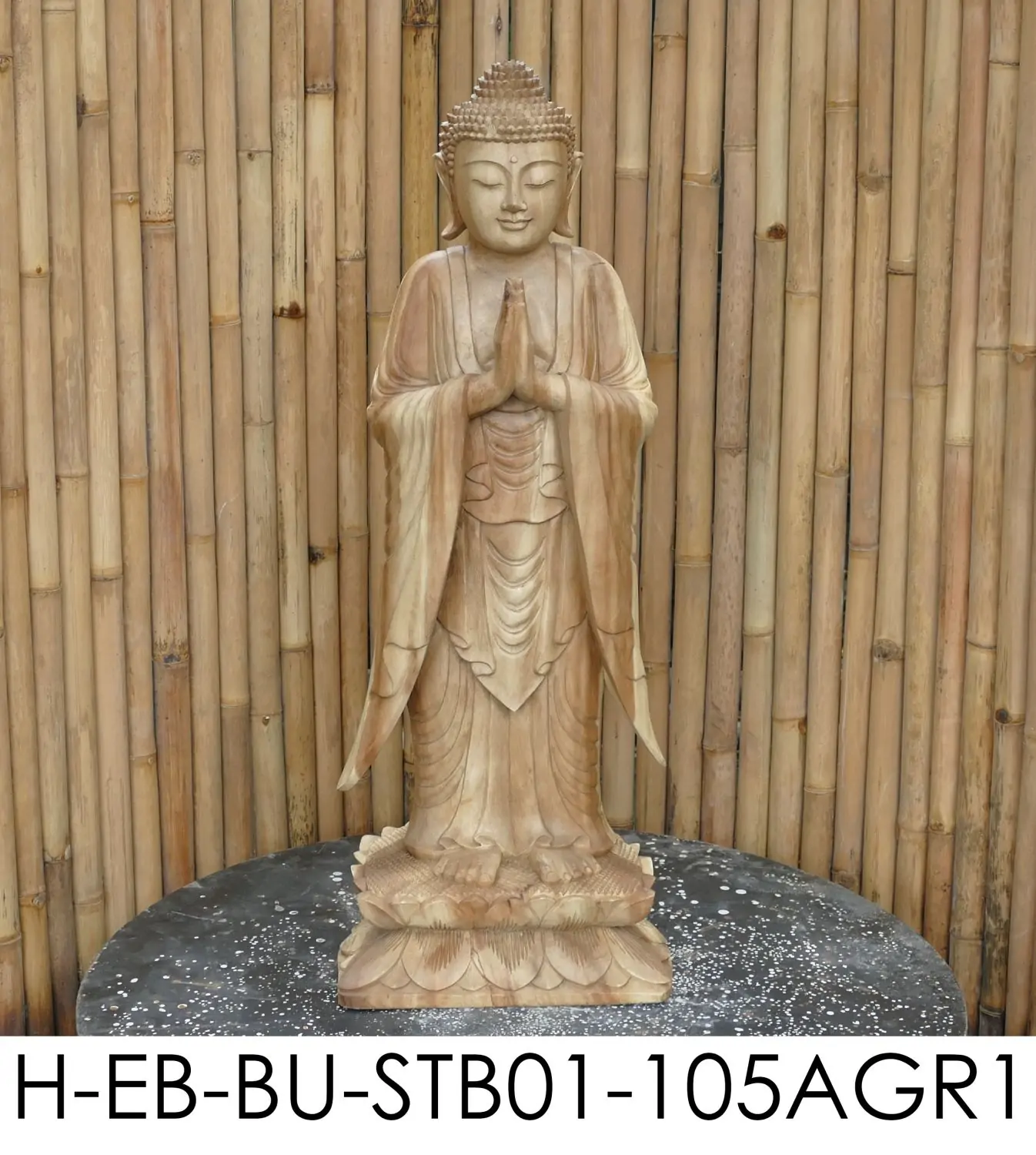 Artikelbild 6 des Artikels “Jagan - Stehender Buddha, 105 cm H | Steinguss “