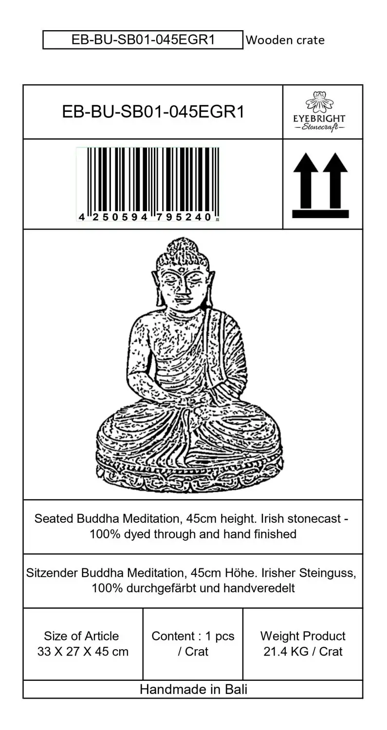 Artikelbild 7 des Artikels “Arian - Sitzender Buddha, Meditation, 45 cm H | Steinguss “