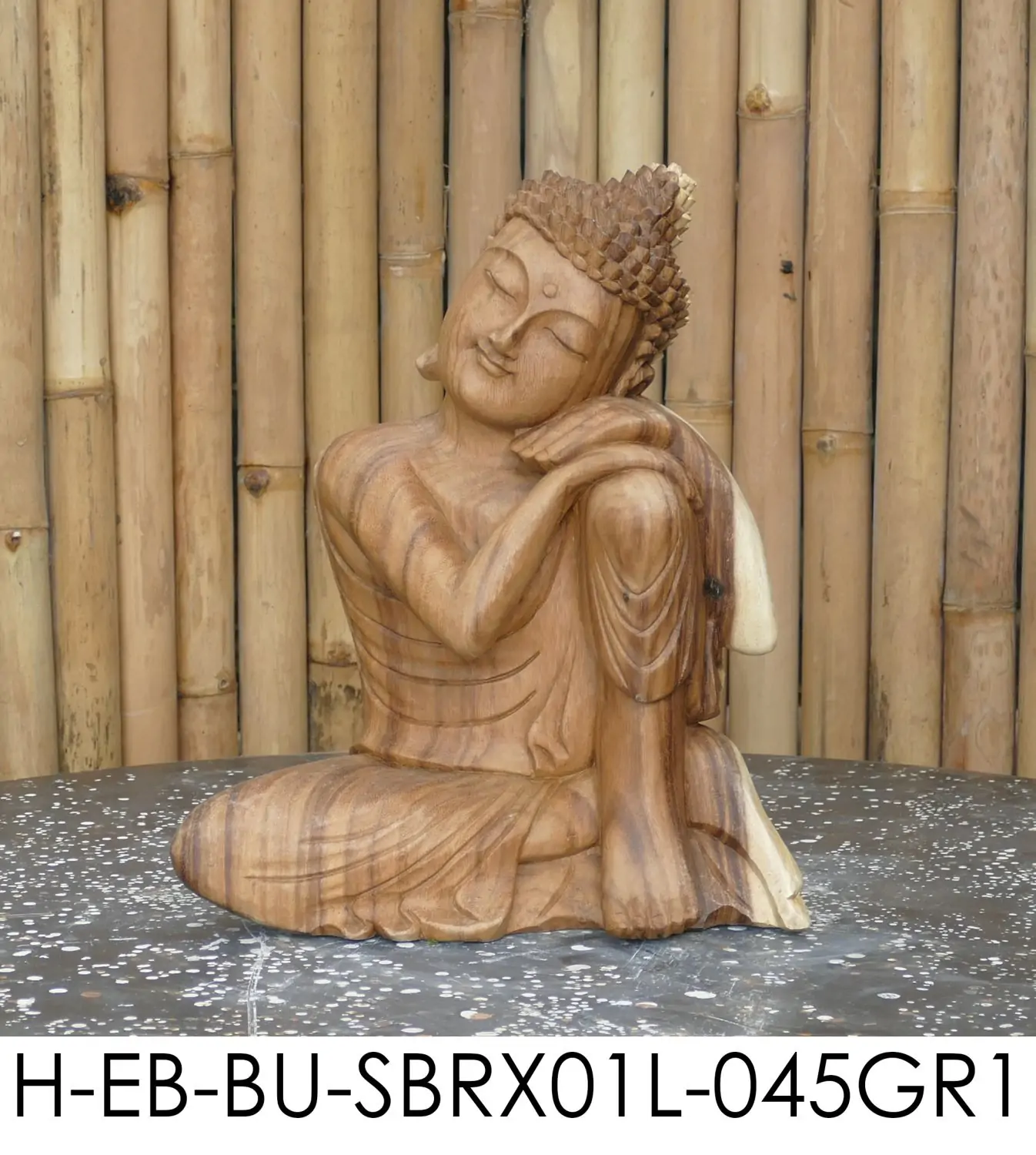 Product image 7 of the product “Hema - Buddha relax - left knee is up, 45 cm H | cast stone ”