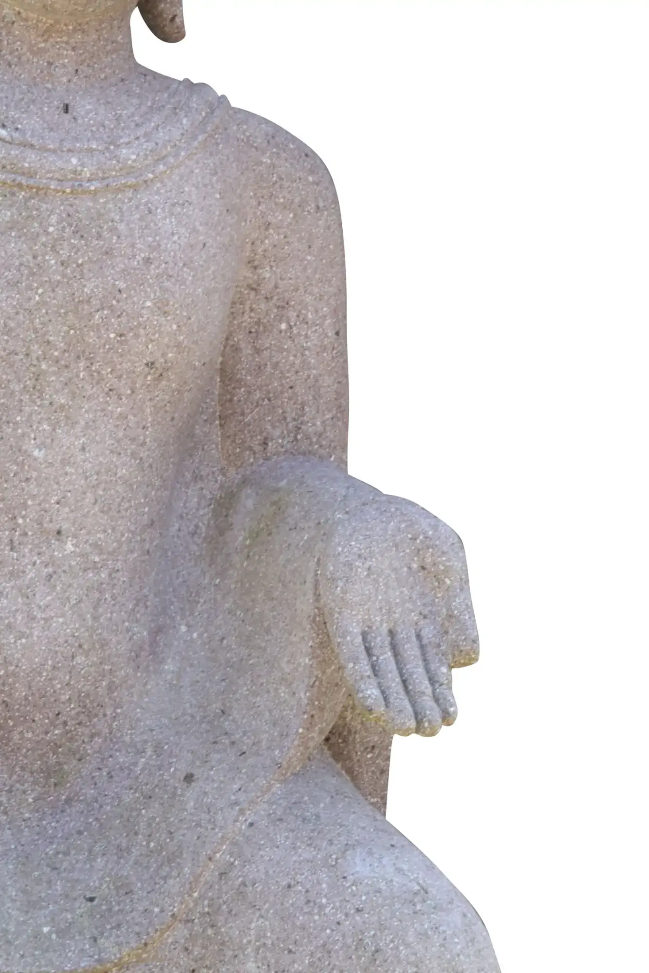Artikelbild 8 des Artikels “EINZELSTÜCK - Sitzender Buddha auf Sockel, 130 cm H, rötlicher Flussstein “